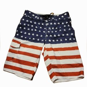 Hang Ten Stars and Stripes Men's Swim Shorts 28